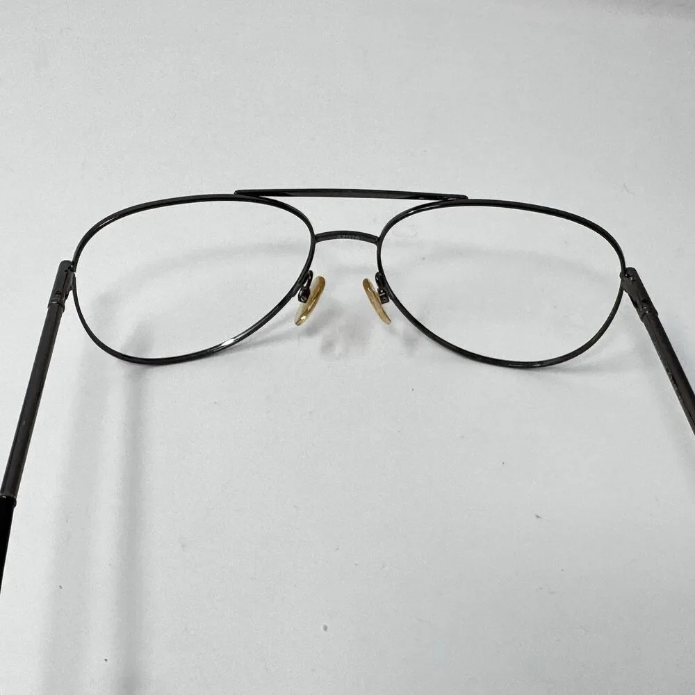 Kirkland Signature Zin 596184 Gunmetal Aviator Eyeglass Frames 57-16-140
